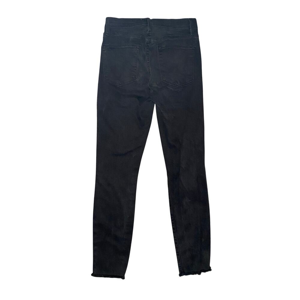 FRAME - Le High Skinny Crop Jeans - Black Size 25 - Picture 4 of 11